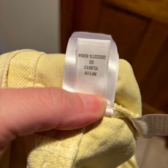 Madewell Baggy Straight Jeans Garment Dyed Edition in Yellow Size 32 - Picture 9 of 9